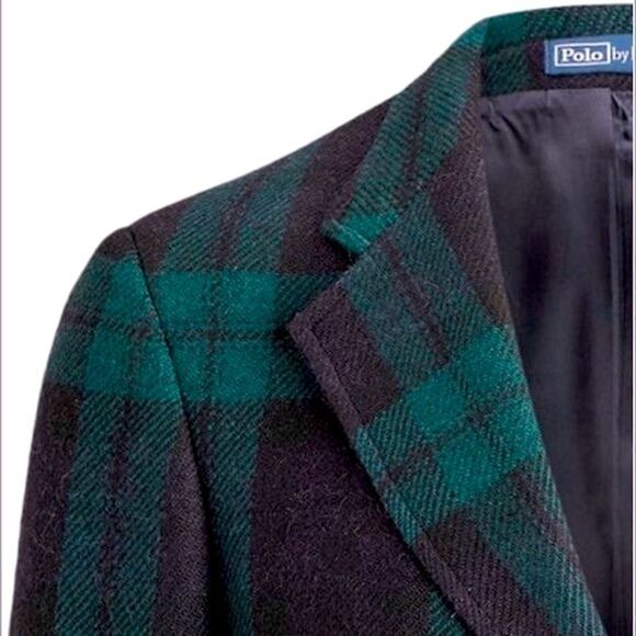 Polo Ralph Lauren Black Watch Plaid Virgin Wool Single Breasted Sport Coat - Picture 12 of 16
